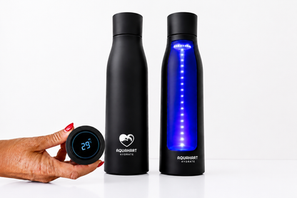 UV Self-Cleaning Water Bottle 750ml | Smart Stainless Steel Insulated Bottle with Temperature Display | AquaHart Hydrate
